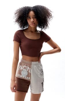 PacSun | Pacific Sunwear Spliced Mini Sweat Shorts商品图片,6.9折