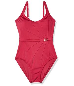 Calvin Klein | Women's Standard Belted Starburst One Piece Swimsuit商品图片,