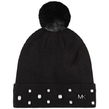 Michael Kors | Women's Rhinestone Cuff Pom Pom Hat商品图片,额外7折, 额外七折