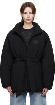 Alexander Wang | Black Dome Logo Patch Down Jacket,商家SSENSE HK,价格¥2279