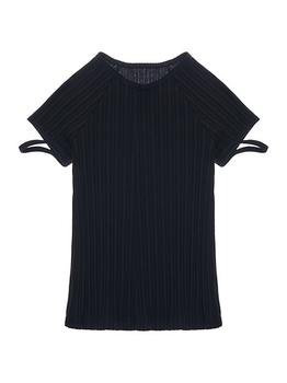 Helmut Lang | Rib-Knit Cotton T-Shirt商品图片,