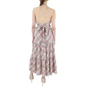 推荐Womens Plaid Maxi Wrap Dress商品