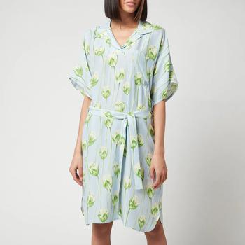 推荐KENZO Women's Printed Shirting Waisted Dress商品