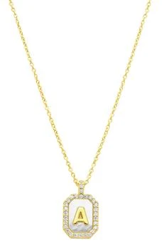 ADORNIA | Crystal Mother of Pearl Initial Pendant Necklace,商家Nordstrom Rack,价格¥188
