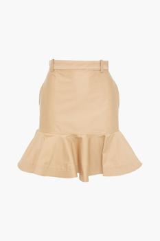Sandro | Orla fluted cotton-twill mini skirt商品图片,3.5折