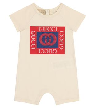 Gucci | Baby Logo棉质连身衣商品图片,额外9.5折, 额外九五折