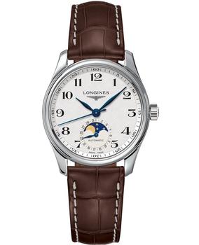longines master, Longines | Longines Master Collection Automatic 34mm Silver Dial Leather Strap Men's Watch L2.409.4.78.3商品图片 7.4折