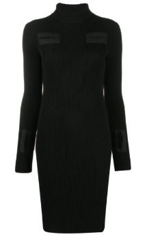 Bottega Veneta | BOTTEGA VENETA 女士黑色羊毛连衣裙 628785-VKVX0-1000商品图片,独家减免邮费