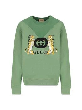 推荐Gucci Kids Logo Printed Crewneck Sweatshirt商品