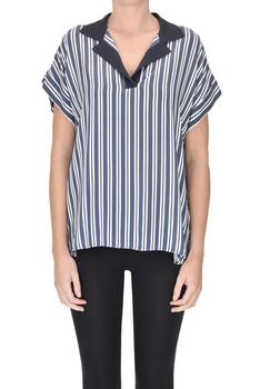 Peserico | Striped viscose blouse商品图片,5折, 满$200享9折, 满折
