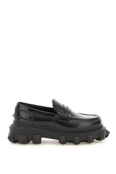 valentino男鞋经典款, Valentino | Valentino garavani brushed leather trackstud loafers商品图片 6.2折