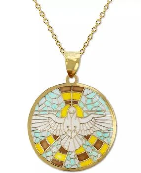 Macy's | Enamel Landing Dove 18" Pendant Necklace in 14k Gold,商家Macy's,价格¥1075