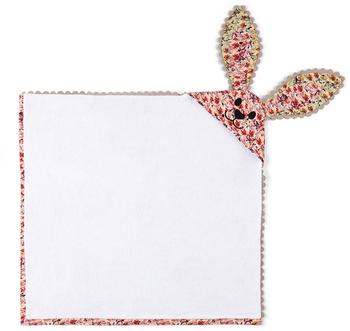 商品Kika Vargas | Baby Red & Khaki Bunny Hooded Towel,商家SSENSE,价格¥565图片