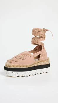 Stella McCartney | Stella McCartney Gaia 帆布厚底编织鞋,商家Shopbop,价格¥2841