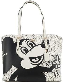 推荐COACH (C6978) Mickey Mouse X Keith Haring Mollie Large Leather Shoulder Tote Bag商品
