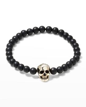 推荐Men's Skull Head Beaded Bracelet商品