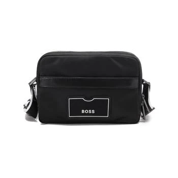 Hugo Boss | HUGO BOSS 男士黑色涤纶单肩斜挎包 50466477-001 满$1享9.5折, 包邮包税, 满折