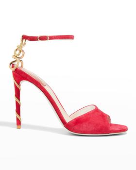 Rene Caovilla | Snake Ankle-Strap Stiletto Sandals商品图片,4.2折