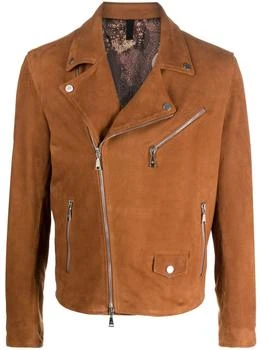 推荐Tagliatore Leather `Biker` Jacket商品