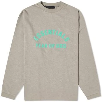 Essentials | Fear of God ESSENTIALS Spring Long Sleeve Printed T-Shirt - Dark Heather Oatmeal 独家减免邮费