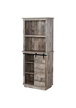 商品HOMCOM | Freestanding Rustic Kitchen Buffet with Hutch Pantry Storage Cabinet with Sliding Barn Door Adjustable Shelf Vintage Wood,商家Belk,价格¥1637图片