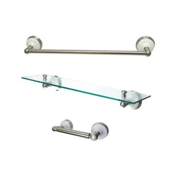 Traditional Victorian 3-Pc. Bathroom Accessory Set in Brushed Nickel