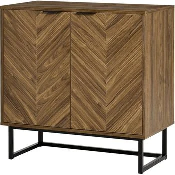 QuikFurn | Modern Entryway Sideboard Buffet Dining Storage Cabinet in Walnut Wood Finish,商家Premium Outlets,价格¥1712
