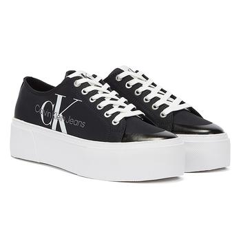 了解ck牛仔裤, Calvin Klein | Calvin Klein Jeans Flatform Vulcanized Extra Womens Black Trainers商品图片 5.1折