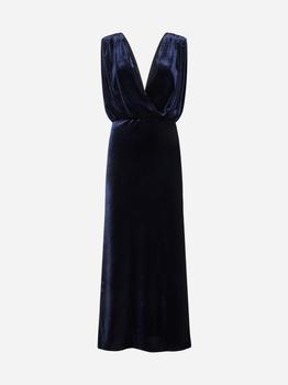 推荐Avonia satin and velvet midi dress商品