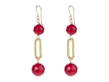 Dee Berkley | Ball and Chain Earrings with Ruby Agate,商家Zappos,价格¥149