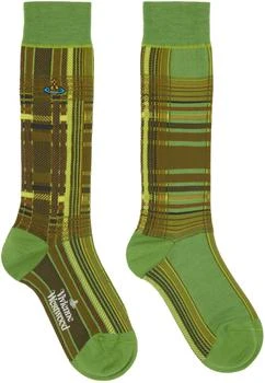 Vivienne Westwood | Green Oversize Madras Socks 
