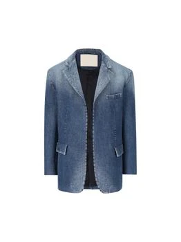 Valentino | Valentino Garavani Coats & Jackets in Blue Denim,商家Modayn,价格¥11823