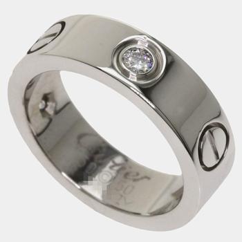 推荐Cartier Love 18K White Gold Diamond Ring EU 50商品
