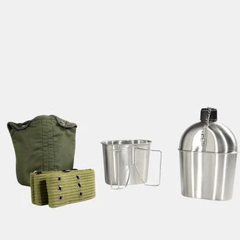 Vigor | High Quality Stainless Steel Canteen Military With Cup And Green Nylon Cover Waist Belt For Camping Hiking Climbing,商家Verishop,价格¥198