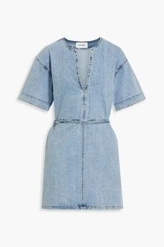 FRAME | Belted denim mini dress 4.4��折