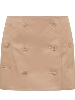 Burberry | BURBERRY Gabardine Trench Skirt,商家Baltini,价格¥4100
