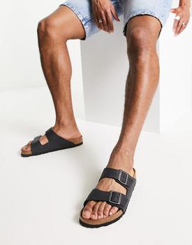 推荐Birkenstock Arizona sandals in black Oiled Leather商品