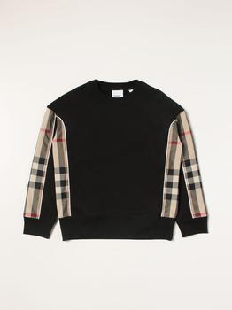 burberry童装, Burberry | Burberry Milly sweatshirt with check details商品图片 7折×额外8.5折, 额外八五折