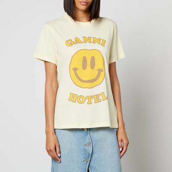 推荐Ganni Printed Organic Cotton-Jersey T-Shirt商品