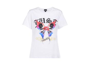 Just Cavalli | Just Cavalli Graphic Print Crewneck T-Shirt商品图片,4.8折