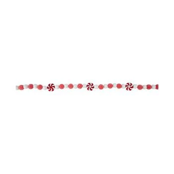 Northlight | Unlit Peppermint Candy Beaded Christmas Garland, 4',商家Macy's,价格¥210