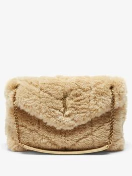 Yves Saint Laurent | Loulou small quilted shearling shoulder bag 