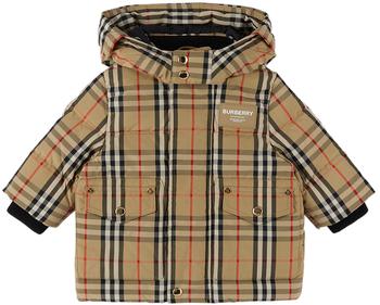 Burberry | Baby Beige Down Vintage Check Jacket商品图片,