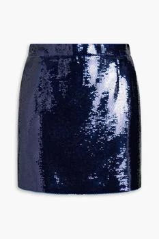 推荐Sequined crepe mini skirt商品