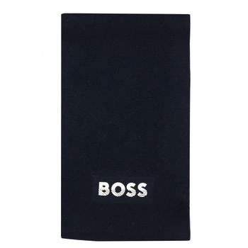 Hugo Boss | Navy & White Rubberised Logo Scarf商品图片,额外7.5折, 额外七五折