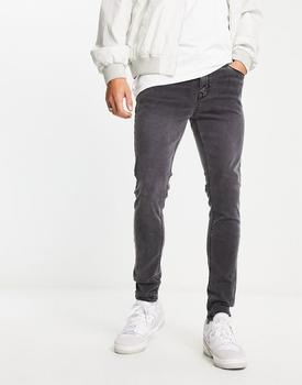 ASOS | ASOS DESIGN spray on jeans with power stretch in washed black商品图片,
