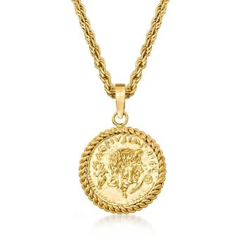 Ross-Simons | Ross-Simons Replica Coin Pendant Necklace in 18kt Gold Over Sterling,商家Premium Outlets,价格¥825