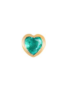 商品Effy | 14K Yellow Gold & Emerald Heart Stud Earring,商家Saks Fifth Avenue,价格¥2565图片