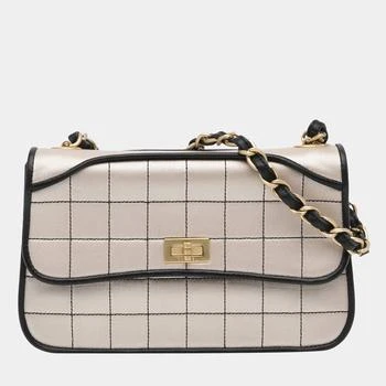 推荐Chanel Beige/Brown Satin Single Flap Bag商品