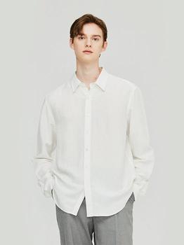 THE KNIT COMPANY | Semi-oversized Linen Shirt Offwhite商品图片,6.4折